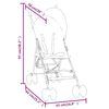vidaXL Poussette bébé Anthracite et noir Acier