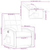 vidaXL Fauteuil inclinable de massage &eacute;lectrique Gris clair Tissu