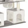 vidaXL Arbre &agrave; chat avec griffoirs en sisal Blanc 225 cm