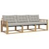 vidaXL Ensemble de canap&eacute;s d'ext&eacute;rieur 3 pc Blanc et gris clair