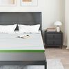 vidaXL Surmatelas Blanc et vert 180 x 200 cm Tissu Jacquard