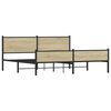 vidaXL Cadre de lit en m&eacute;tal sans matelas ch&ecirc;ne sonoma 193x203 cm