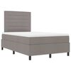 vidaXL Lit &agrave; ressorts avec matelas avec LED Taupe 120 x 200 cm tissu
