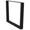 vidaXL Pieds de table &agrave; manger en forme de V, 3 pi&egrave;ces, noir, 100 x (72-73,3) cm, acier
