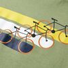 T-shirt pour enfants avec manches courtes kaki clair 104