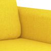 vidaXL Ensemble de canap&eacute;s 2 pcs avec coussins jaune clair tissu