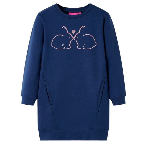 Robe sweatshirt pour enfants bleu marine 116