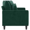 vidaXL Canap&eacute; &agrave; 2 places Vert fonc&eacute; 140 cm Velours