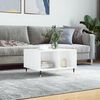 vidaXL Table basse Blanc brillant 60x50x36,5 cm Bois d'ing&eacute;nierie