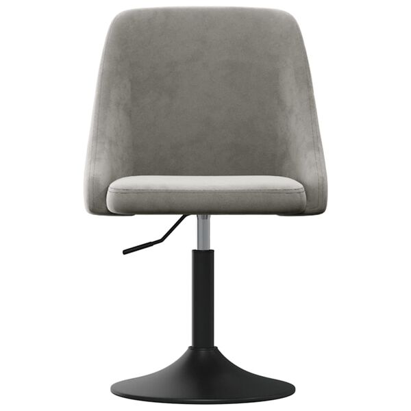 vidaXL Chaise &agrave; manger Gris clair Velours