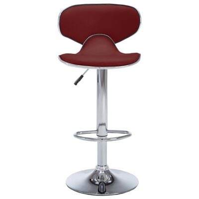 vidaXL Tabourets de bar lot de 2 rouge bordeaux similicuir