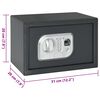 vidaXL Coffre-fort num&eacute;rique Gris fonc&eacute; 31 x 20 x 20 cm Acier