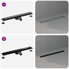 vidaXL 2 en 1 Drain de Douche Noir 70 cm Acier Inox 304