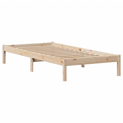 vidaXL Lit bibliothèque sans matelas 100x200 cm bois massif de pin