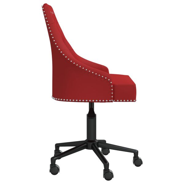 vidaXL Chaise pivotante de salle &agrave; manger Rouge bordeaux Velours