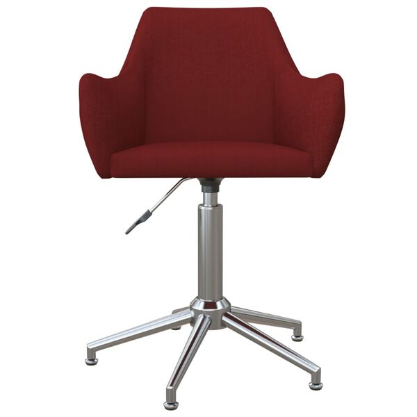 vidaXL Chaise pivotante de bureau Rouge bordeaux Tissu