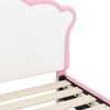 vidaXL Cadre de lit pour enfants avec t&ecirc;te de lit Rose 90 x 200 cm PU