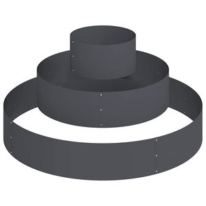 vidaXL Cache-pot de jardin Anthracite 120 x 120 x 20 cm Acier