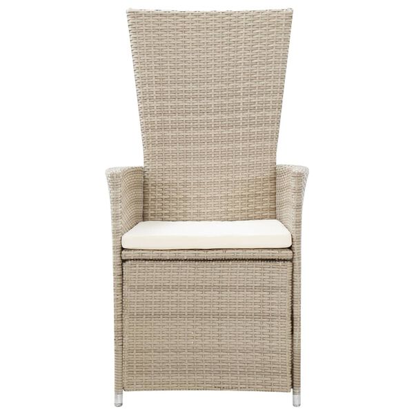 vidaXL Ensemble &agrave; manger de jardin 5 pcs Beige
