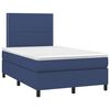 vidaXL Sommier &agrave; lattes de lit avec matelas Bleu 120x200 cm Tissu