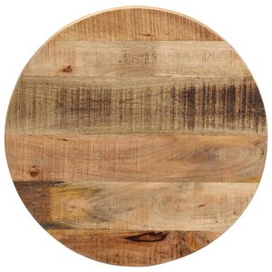 vidaXL Dessus de table &Oslash; 50x3,8 cm rond bois massif de manguier brut