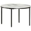vidaXL Table basse Blanc et noir &Oslash;65 cm Marbre solide v&eacute;ritable