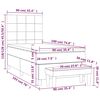vidaXL Sommier &agrave; lattes de lit avec matelas Vert fonc&eacute; 90x190 cm