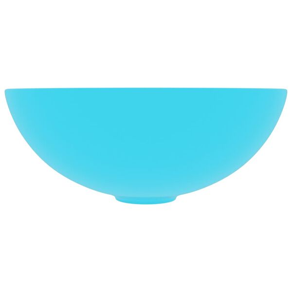 vidaXL Lavabo de salle de bain Céramique Vert Rond