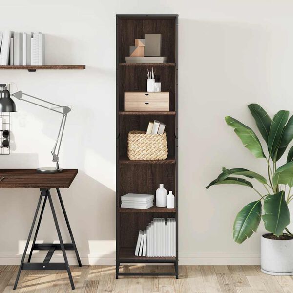 vidaXL Biblioth&egrave;que ch&ecirc;ne marron 40x35x170,5 cm bois d'ing&eacute;nierie
