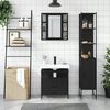 vidaXL Ensemble d'armoires salle de bain 3 pcs noir bois d'ingénierie