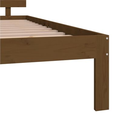 vidaXL Cadre de lit sans matelas marron miel pin massif 140x200 cm