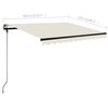 vidaXL Auvent manuel r&eacute;tractable sur pied 300x250 cm Cr&egrave;me