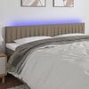 vidaXL T&ecirc;te de lit &agrave; LED Taupe 200x5x78/88 cm Tissu