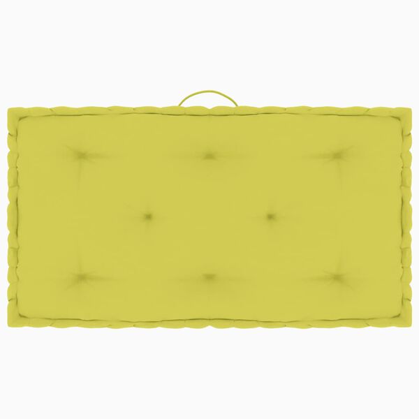 vidaXL Coussins de plancher de palette lot de 4 Vert pomme Coton