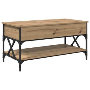 vidaXL Table basse Ch&ecirc;ne artisanal 100 x 50 x 50 cm Bois d'ing&eacute;nierie