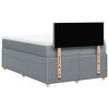 vidaXL Sommier &agrave; lattes de lit avec matelas Gris clair 120x200cm Tissu