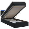vidaXL Lit coffre avec matelas et LED Noir 90 x 190 cm Velours