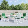vidaXL Coussins de chaise &agrave; dossier bas lot de 4 vert tissu oxford