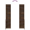 vidaXL Buffet haut ch&ecirc;ne marron 37,5x35x180 cm bois d'ing&eacute;nierie