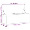 vidaXL Bo&icirc;te de rangement gris b&eacute;ton 102x35x35 cm bois d'ing&eacute;nierie