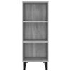 vidaXL Buffet sonoma gris 34,5x32,5x90 cm bois d'ing&eacute;nierie