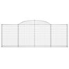 vidaXL Paniers &agrave; gabions arqu&eacute;s 25 pcs 300x30x100/120 cm fer galvanis&eacute;