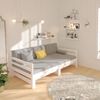 vidaXL Lit coulissant sans matelas blanc 2x(90x190) cm