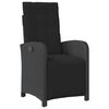vidaXL Ensemble de bistro 3 pcs avec coussins noir r&eacute;sine tress&eacute;e