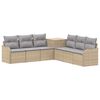 vidaXL Ensemble de Canap&eacute;s 7 pc Beige et Gris clair