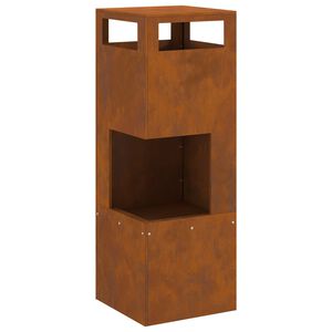 vidaXL Braise Marron 35 x 35 x 100 cm Acier