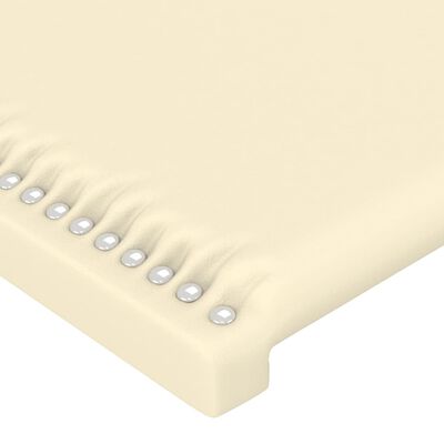 vidaXL Tête de lit à LED Crème 100x5x118/128 cm Similicuir