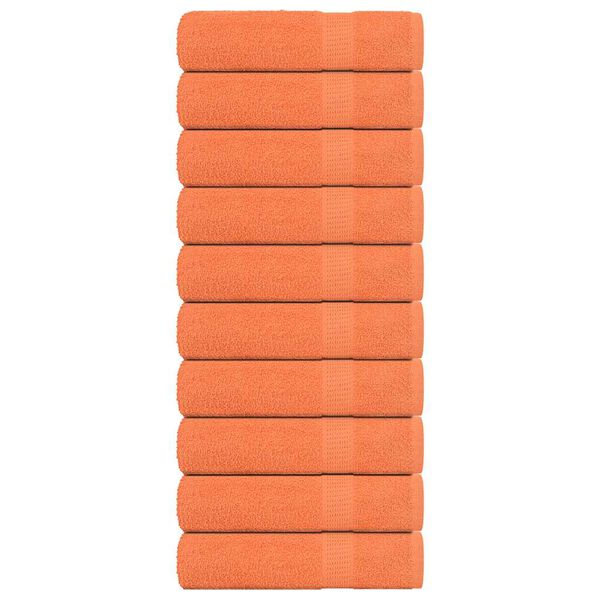 vidaXL Serviettes de douche FROGN 10pcs orange 70x140 cm 360 g/m&sup2;