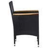 vidaXL Ensemble &agrave; manger de jardin 5 pcs Noir