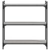 vidaXL Biblioth&egrave;que 3 niveaux sonoma gris 80x30x86cm bois d'ing&eacute;nierie